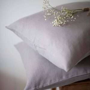 Grey Linen Pillow Case