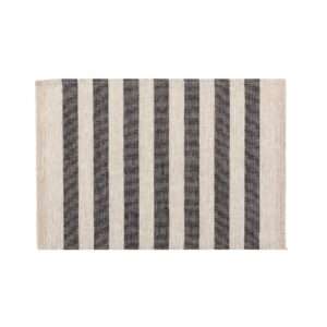 Black Stripes Rustic Linen Placemat