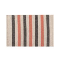 Black and Red Stripes Rustic Linen Placemat