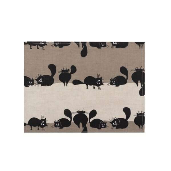 Black Cats Linen Placemat Black Cats Linen Placemat