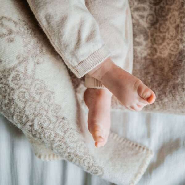 Wool Baby Blanket - Beige Curly Sheep Wool Baby Blanket - Beige Curly Sheep