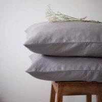 Grey Linen Pillow Case