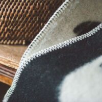 Wool blanket throw - black sheep