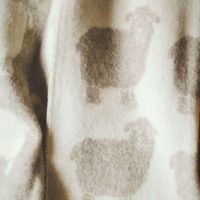 Wool blanket throw - beige sheep