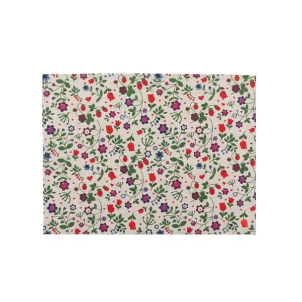 Wild Strawberry and Flowers Linen Placemat Wild Strawberry and Flowers Linen Placemat