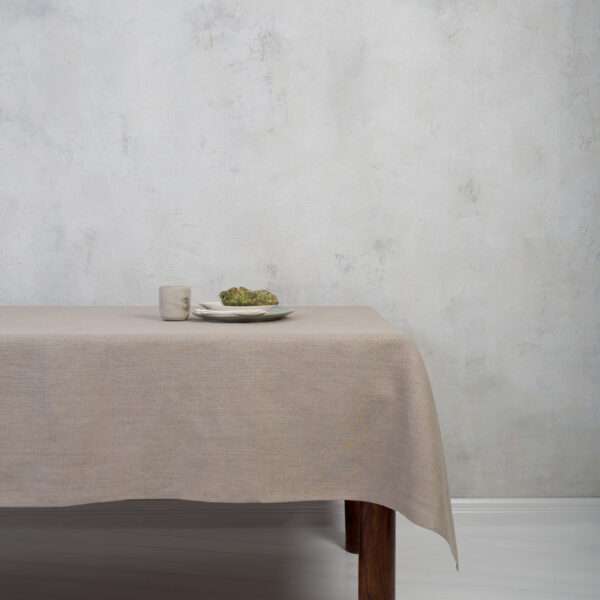CLASSIC GREY LINEN TABLECLOTH