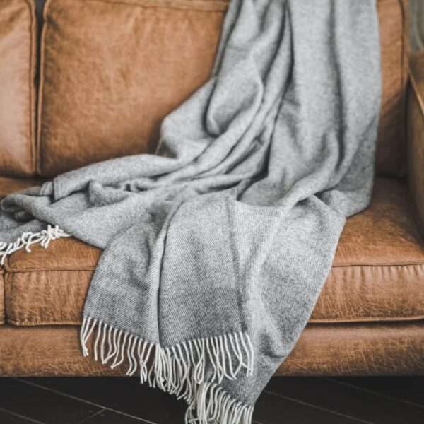 Grey Stripes Wool Throw Grey Stripes Wool Throw