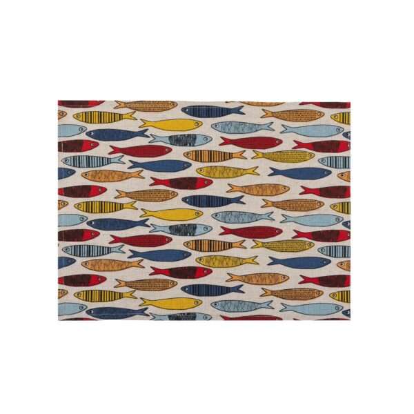 Colorful Fishes Linen Placemat Colorful Fishes Linen Placemat