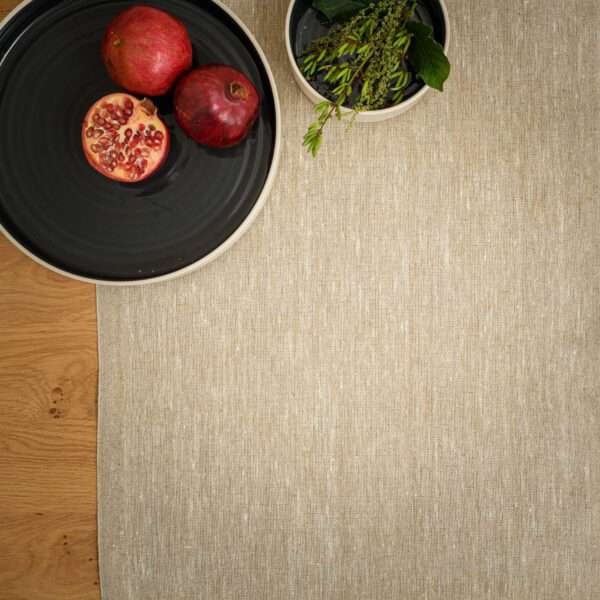 Rustic Linen Table Runner - Natural