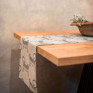 Cat Piano Linen Runner