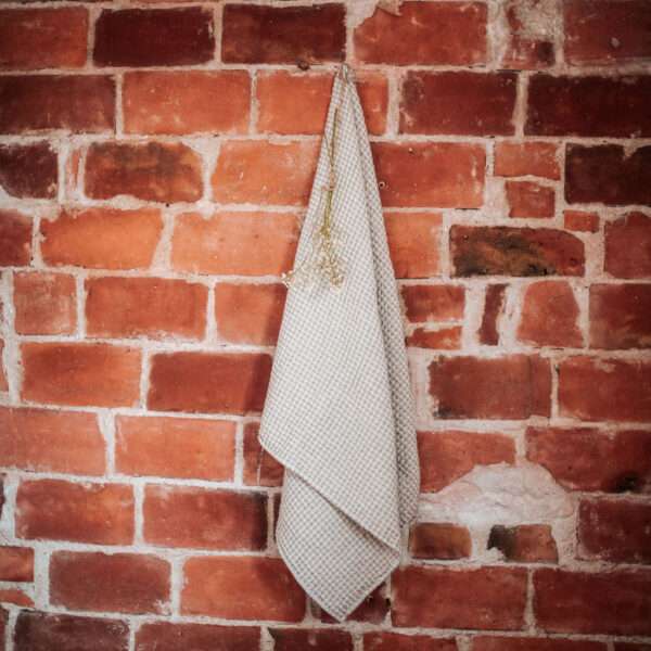 Beeži ja valgete ruutudega vahvlirätik Beeži ja valgete ruutudega vahvlirätik