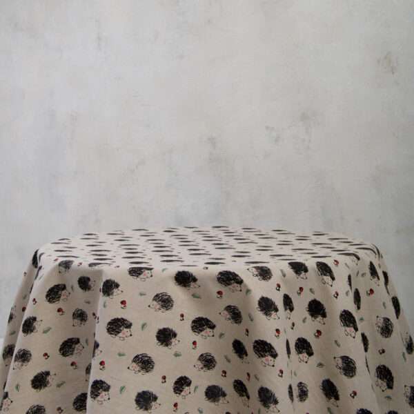 Hedgehog Round Linen Tablecloth Hedgehog Round Linen Tablecloth
