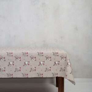 Christmas Moose Linen Tablecloth