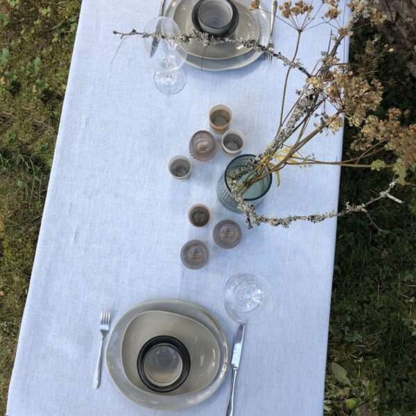 Light Blue Linen Tablecloth Light Blue Linen Tablecloth