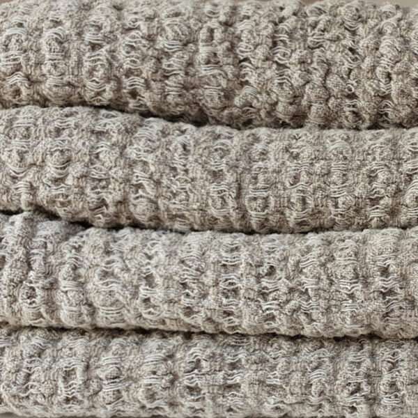 Linen Natural Waffle Bath Towel Linen Natural Waffle Bath Towel