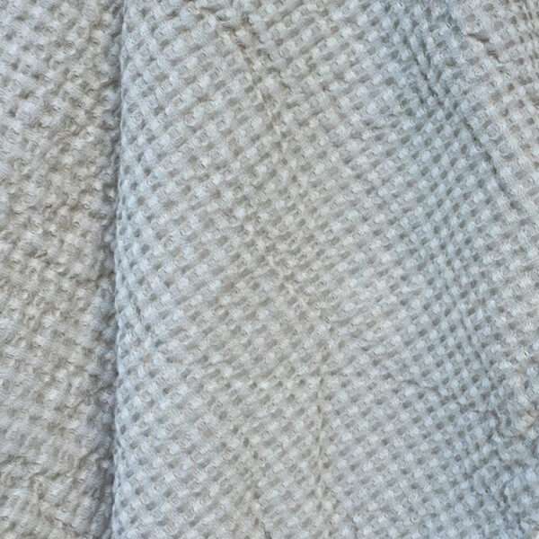 Half-linen Waffle Towel With Beige And White Squares Half-linen Waffle Towel With Beige And White Squares