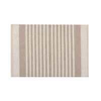 Beige Thin Stripes Rustic Linen Placemat