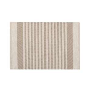Beige Thin Stripes Rustic Linen Placemat