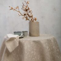 Classic Fieldflower Round Linen Tablecloth