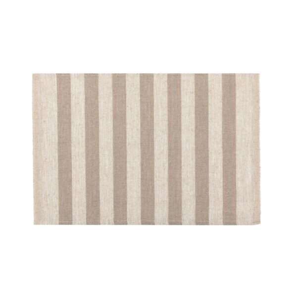Beige Stripes Rustic Linen Placemat Beige Stripes Rustic Linen Placemat