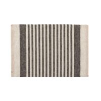 Black Thin Stripes Rustic Linen Placemat