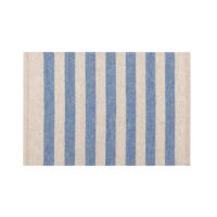 Blue Stripes Rustic Linen Placemat