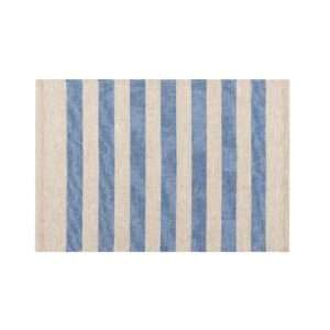 Blue Stripes Rustic Linen Placemat