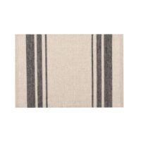Three Black Stripes Rustic Linen Placemat