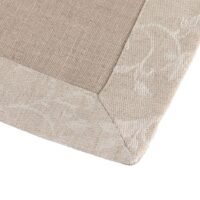 Classic Grey Linen Napkin with Fieldflower Border