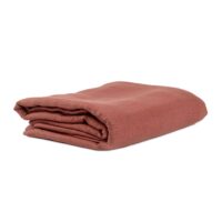 Brown-Red Linen Flat Sheet